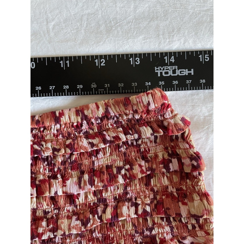 FatFace Ditsy Floral Smocked Mini Skirt 10 Boho Tiered Pull On Cottagecore Fall - Picture 4 of 8